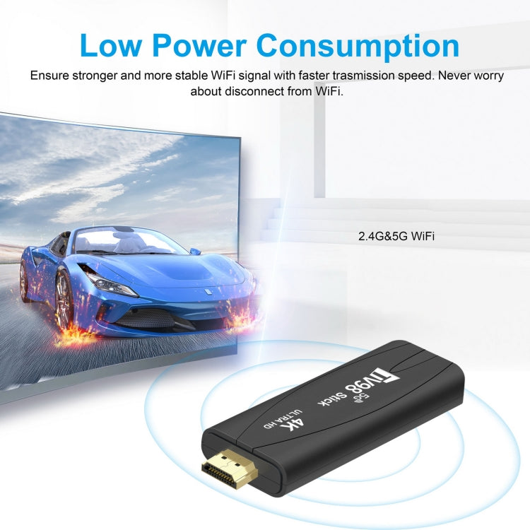 TV98 Rockchip 3228A Quad Core 4K HD Bluetooth Android TV Stick, RAM:2GB+16GB(AU Plug)