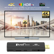 TV98 Rockchip 3228A Quad Core 4K HD Bluetooth Android TV Stick, RAM:2GB+16GB(AU Plug)