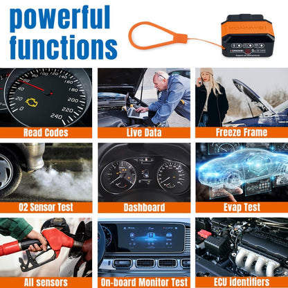 KONNWEI KW906 Bluetooth 5.0 Car OBD2 Scanner Support Android & iOS(Black Orange) - free shipping - PMC Jewellery - Order now!