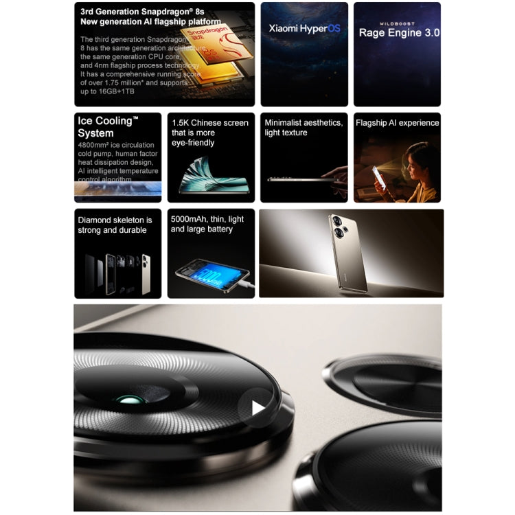 Xiaomi Redmi Turbo 3, 12GB+256GB, 6.67 inch Xiaomi HyperOS Snapdragon 8s Gen 3 Octa Core 3.0GHz, NFC, Network: 5G, Support Google Play(Black) - free shipping - PMC TechLife - Order now!