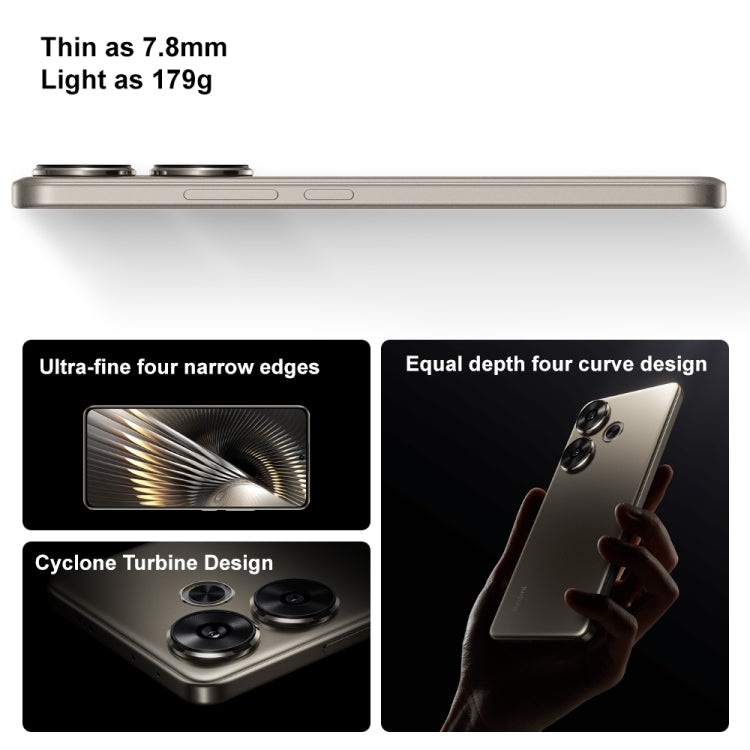 Xiaomi Redmi Turbo 3, 16GB+512GB, 6.67 inch Xiaomi HyperOS Snapdragon 8s Gen 3 Octa Core 3.0GHz, NFC, Network: 5G, Support Google Play(Titanium) - free shipping - PMC TechLife - Order now!