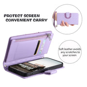 For Google Pixel 7 5G Glitter Lattice Zipper Wallet Leather Phone Case(Purple)