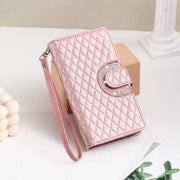 For Google Pixel 7a Glitter Lattice Zipper Wallet Leather Phone Case(Rose Gold)