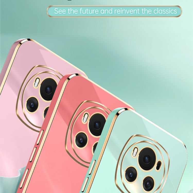 For Honor Magic6 5G XINLI Straight 6D Plating Gold Edge TPU Phone Case(Mint Green)