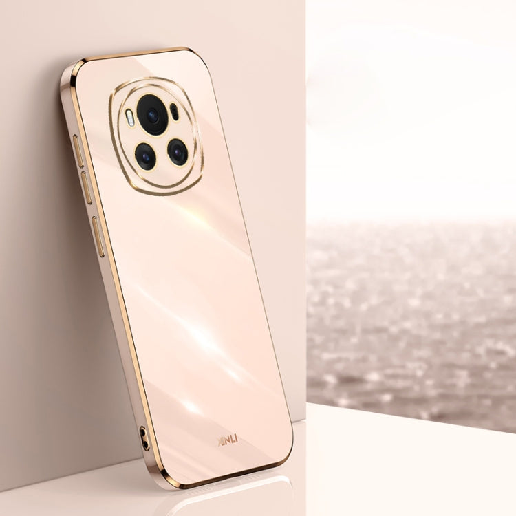 For Honor Magic6 5G XINLI Straight 6D Plating Gold Edge TPU Phone Case(Pink) - free shipping - PMC Jewellery - Order now!