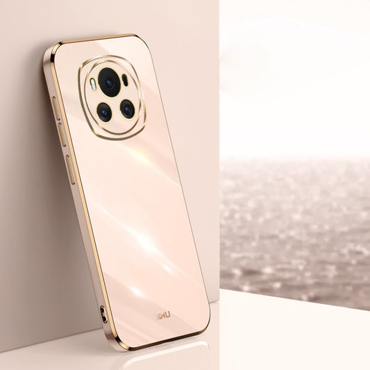 For Honor Magic6 5G XINLI Straight 6D Plating Gold Edge TPU Phone Case(Pink) - free shipping - PMC Jewellery - Order now!