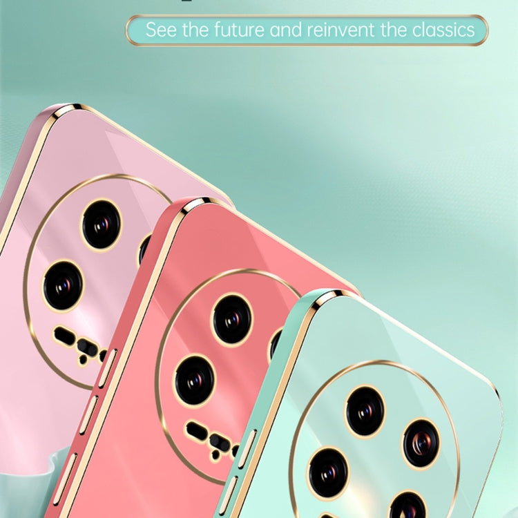 For Xiaomi 14 Ultra 5G XINLI Straight Edge 6D Electroplate TPU Phone Case(Pink)