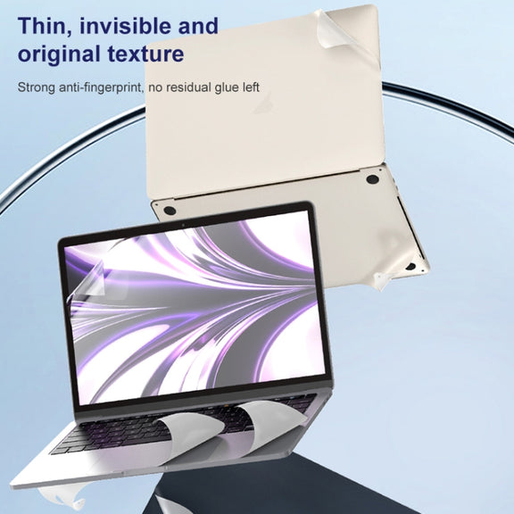 For MacBook Air 13.3 inch 2020 ZGA 5 in 1 Laptop All-round Protective Film(Gold)