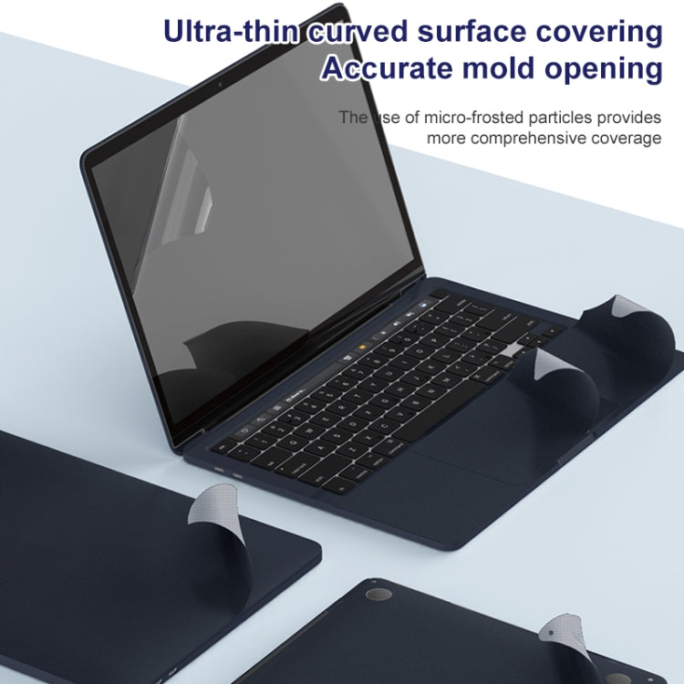 For MacBook Air 13.3 inch 2020 ZGA 5 in 1 Laptop All-round Protective Film(Gold)
