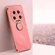 For Xiaomi 14 Ultra 5G XINLI Straight Edge 6D Electroplate TPU Phone Case with Ring Holder(Hawthorn Red) - 14 Ultra Cases by XINLI | Online Shopping South Africa | PMC Jewellery | Buy Now Pay Later Mobicred