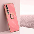 For Meizu 20 Pro 5G XINLI Straight Edge 6D Electroplate TPU Phone Case with Ring Holder(Hawthorn Red) - Meizu by XINLI | Online Shopping South Africa | PMC TechLife | Buy Now Pay Later Mobicred