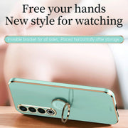 For Meizu 20 Pro 5G XINLI Straight Edge 6D Electroplate TPU Phone Case with Ring Holder(Hawthorn Red)