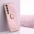 For Meizu 20 Pro 5G XINLI Straight Edge 6D Electroplate TPU Phone Case with Ring Holder(Cherry Purple) - Meizu by XINLI | Online Shopping South Africa | PMC TechLife | Buy Now Pay Later Mobicred