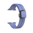 For Apple Watch SE 2022 44mm Magnetic Square Buckle Silicone Watch Band(Lilacs Purple) - Watch Bands by PMC TechLife | Online Shopping South Africa | PMC TechLife