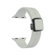 For Apple Watch Series 7 45mm Magnetic Square Buckle Silicone Watch Band(Midnight Blue)