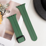 For Apple Watch Series 5 44mm Magnetic Square Buckle Silicone Watch Band(Alfalfa)