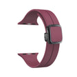 For Apple Watch Series 5 40mm Magnetic Square Buckle Silicone Watch Band(Wine Red) - Watch Bands by PMC TechLife | Online Shopping South Africa | PMC TechLife