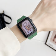 For Apple Watch Ultra 2 49mm Magnetic Square Buckle Silicone Watch Band(White)