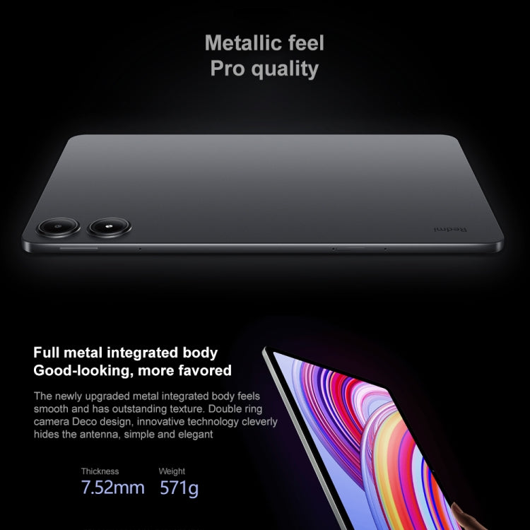 Xiaomi Redmi Pad Pro 12.1 inch Tablet PC, 6GB+128GB, HyperOS Qualcomm Snapdragon 7s Gen2 Octa Core, 10000mAh Battery(Dark Grey)
