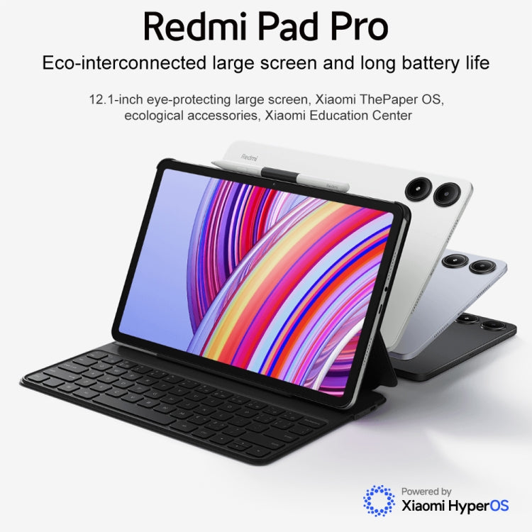 Xiaomi Redmi Pad Pro 12.1 inch Tablet PC, 8GB+256GB, HyperOS Qualcomm Snapdragon 7s Gen2 Octa Core, 10000mAh Battery(Cyan) - free shipping - PMC TechLife - Order now!