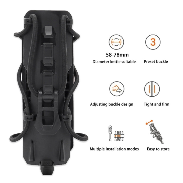 For 25mm Tube Diameter Motorcycle Modified Bumper Drink Water Cup Holder(Black) - Holder by PMC TechLife | Online Shopping South Africa | PMC TechLife | Buy Now Pay Later Mobicred