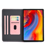 For Lenovo Tab M11 / Xiaoxin Pad 11 2024 Stitching Cowhide Texture Smart Leather Tablet Case(Pink)