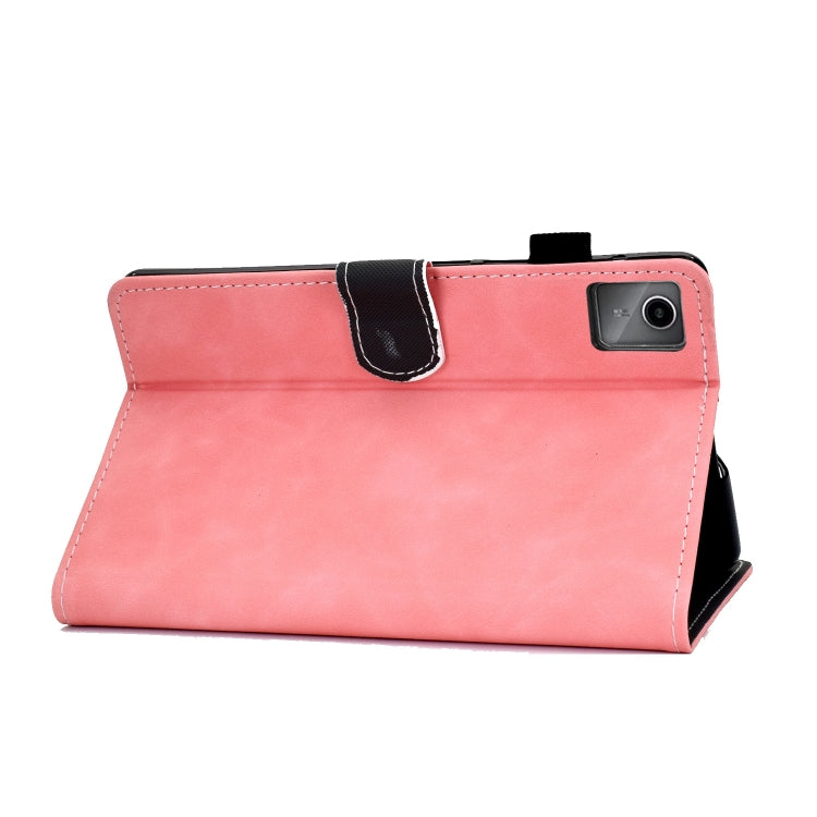 For Lenovo Tab M11 / Xiaoxin Pad 11 2024 Stitching Cowhide Texture Smart Leather Tablet Case(Pink) - Lenovo by PMC Jewellery | Online Shopping South Africa | PMC Jewellery | Buy Now Pay Later Mobicred