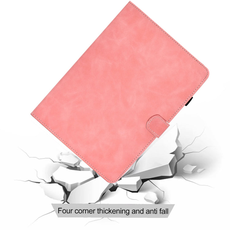 For Lenovo Tab M11 / Xiaoxin Pad 11 2024 Stitching Cowhide Texture Smart Leather Tablet Case(Pink) - Lenovo by PMC Jewellery | Online Shopping South Africa | PMC Jewellery | Buy Now Pay Later Mobicred