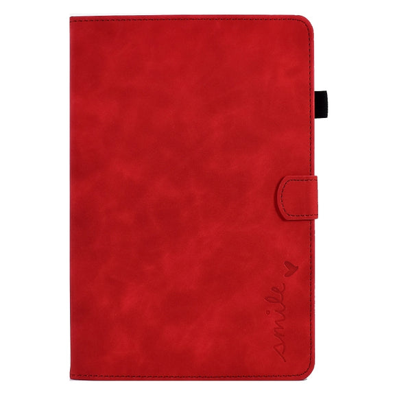 For Lenovo Tab M11 / Xiaoxin Pad 11 2024 Smile Embossed Smart Leather Tablet Case(Red)