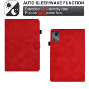 For Lenovo Tab M11 / Xiaoxin Pad 11 2024 Smile Embossed Smart Leather Tablet Case(Red)