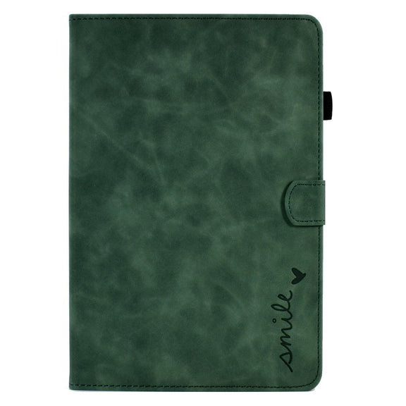 For Lenovo Tab M11 / Xiaoxin Pad 11 2024 Smile Embossed Smart Leather Tablet Case(Green)