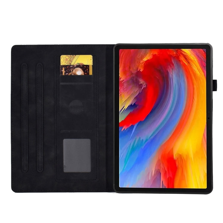 For Lenovo Tab M11 / Xiaoxin Pad 11 2024 Smile Embossed Smart Leather Tablet Case(Black) - Lenovo by PMC Jewellery | Online Shopping South Africa | PMC Jewellery | Buy Now Pay Later Mobicred