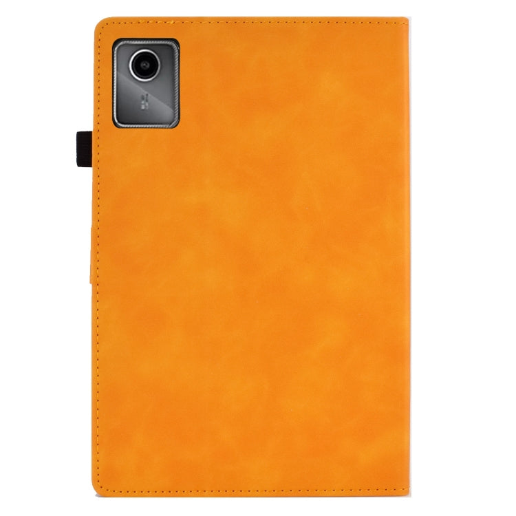 For Lenovo Tab M11 / Xiaoxin Pad 11 2024 Smile Embossed Smart Leather Tablet Case(Khaki) - Lenovo by PMC Jewellery | Online Shopping South Africa | PMC Jewellery | Buy Now Pay Later Mobicred