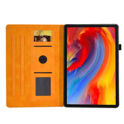 For Lenovo Tab M11 / Xiaoxin Pad 11 2024 Smile Embossed Smart Leather Tablet Case(Khaki)
