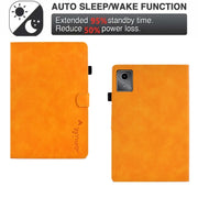 For Lenovo Tab M11 / Xiaoxin Pad 11 2024 Smile Embossed Smart Leather Tablet Case(Khaki)