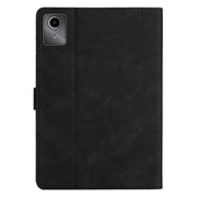 For Lenovo Tab M11/Xiaoxin Pad 11 2024 Coconut Tree Embossed Smart Leather Tablet Case(Black)