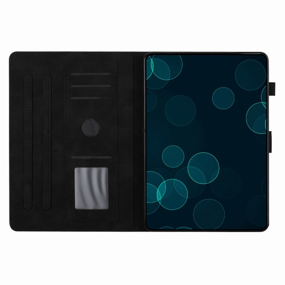 For Lenovo Tab M11/Xiaoxin Pad 11 2024 Coconut Tree Embossed Smart Leather Tablet Case(Black)