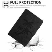 For Lenovo Tab M11/Xiaoxin Pad 11 2024 Coconut Tree Embossed Smart Leather Tablet Case(Black)