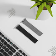 For Apple Watch Series 4 44mm Two Color Loop Magnetic Silicone Watch Band(Black+Grey)