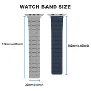 For Apple Watch Series 6 44mm Two Color Loop Magnetic Silicone Watch Band(Orange+Starlight)