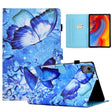 For Lenovo Tab M11 / Xiaoxin Pad 11 2024 Colored Drawing Sewing Pen Slot Leather Tablet Case(Butterflies) - free shipping - PMC Jewellery - Order now!