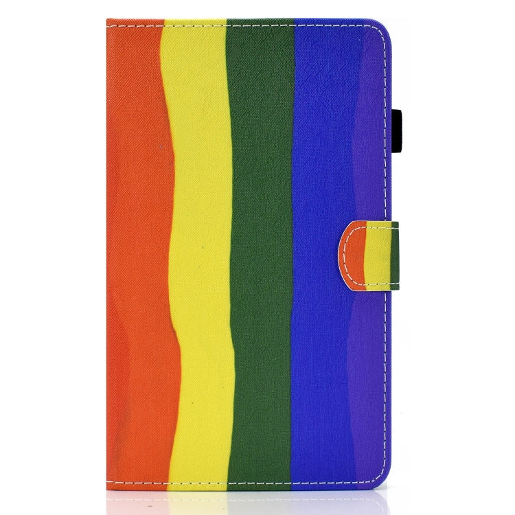 For Lenovo Tab M11 / Xiaoxin Pad 11 2024 Colored Drawing Sewing Pen Slot Leather Tablet Case(Rainbow) - Lenovo by PMC Jewellery | Online Shopping South Africa | PMC Jewellery | Buy Now Pay Later Mobicred