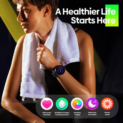 Zeblaze Btalk 2 Lite 1.39 inch Screen IP68 Smart Watch Supports Voice Calling / Health Monitoring(Black) - free shipping - PMC Jewellery - Order now!