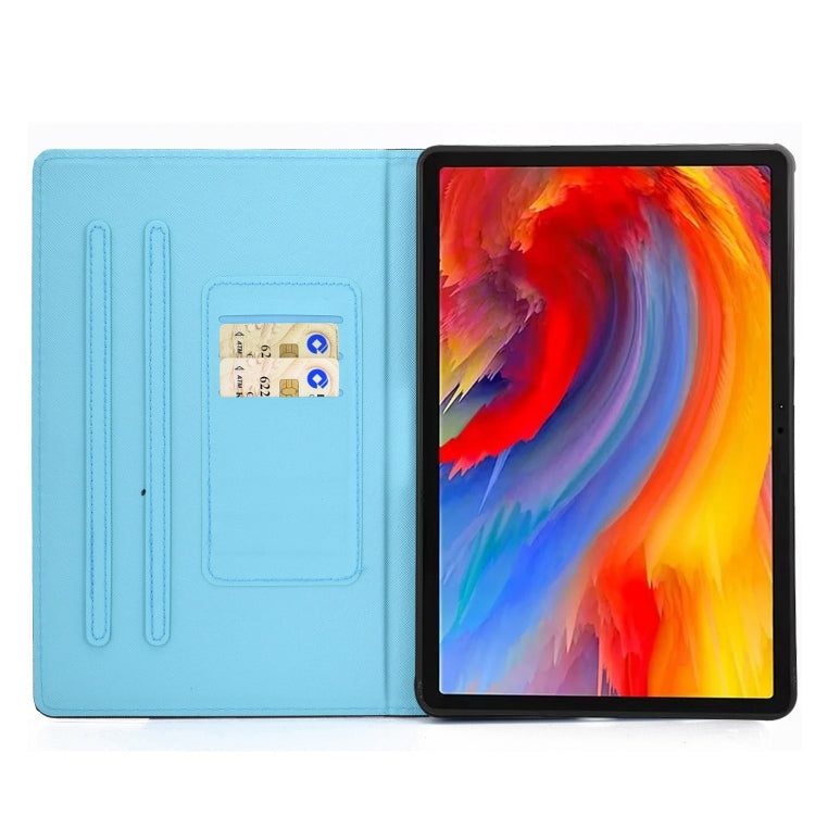 For Lenovo Tab M11 / Xiaoxin Pad 11 2024 Colored Drawing Sewing Pen Slot Leather Tablet Case(Deer Head) - free shipping - PMC TechLife - Order now!