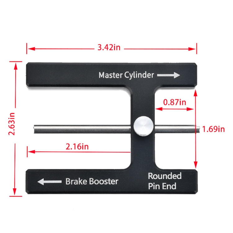Car Brake Booster Push Rod Adjustment Tool(Black) - Brake System by PMC TechLife | Online Shopping South Africa | PMC TechLife | Buy Now Pay Later Mobicred