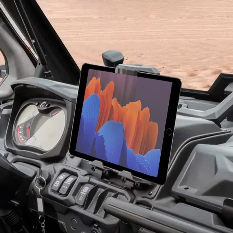 For Can Am Defender HD10 Max ATV Electronic Device Tablet Phone Holder(Black)