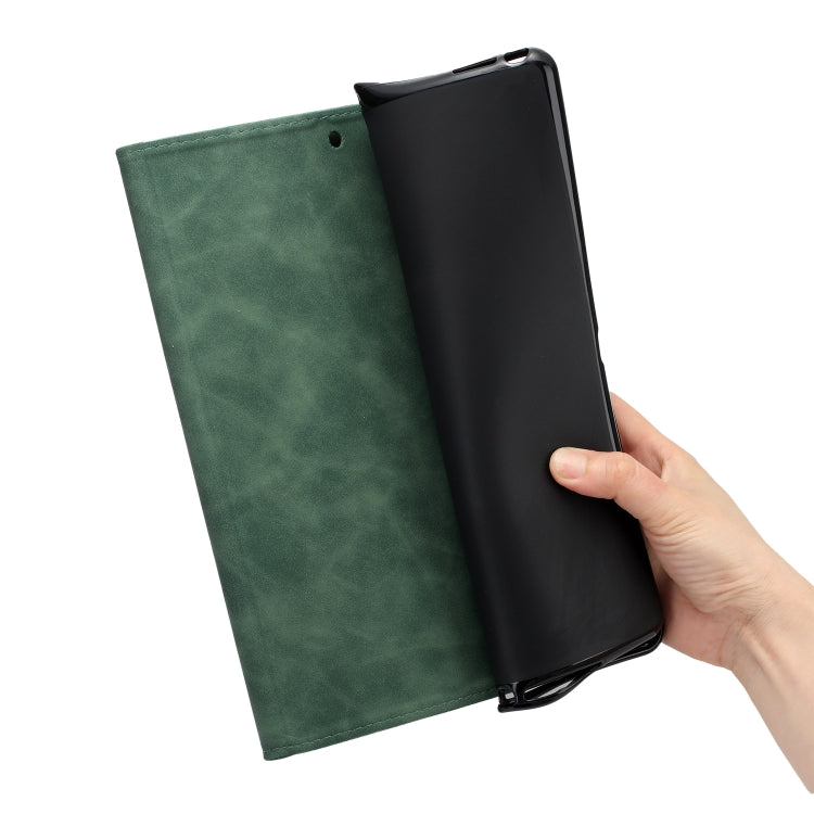 For iPad Pro 11 2024 Coconut Tree Embossed Smart Leather Tablet Case(Green)