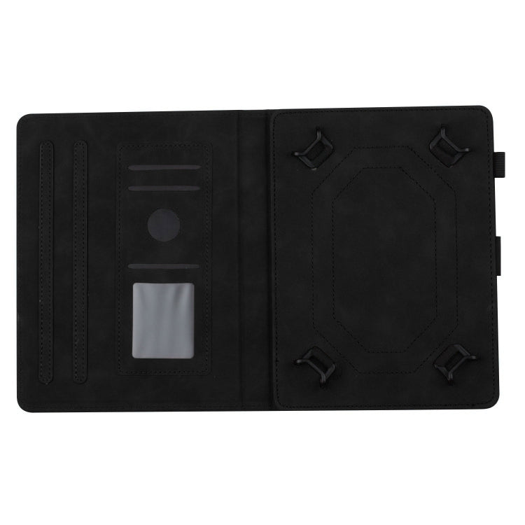 For 10 inch Universal Coconut Tree Embossed Leather Tablet Case(Black) - 10 - 11 inch by PMC Jewellery | Online Shopping South Africa | PMC Jewellery | Buy Now Pay Later Mobicred