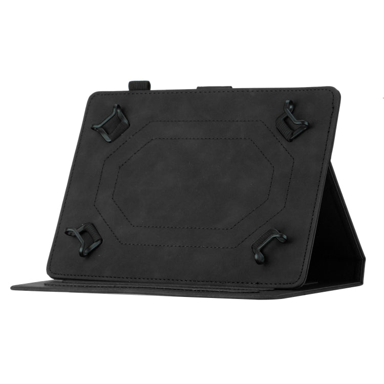 For 10 inch Universal Coconut Tree Embossed Leather Tablet Case(Black) - 10 - 11 inch by PMC Jewellery | Online Shopping South Africa | PMC Jewellery | Buy Now Pay Later Mobicred