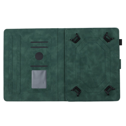 For 10 inch Universal Coconut Tree Embossed Leather Tablet Case(Green) - 10 - 11 inch by PMC Jewellery | Online Shopping South Africa | PMC Jewellery | Buy Now Pay Later Mobicred